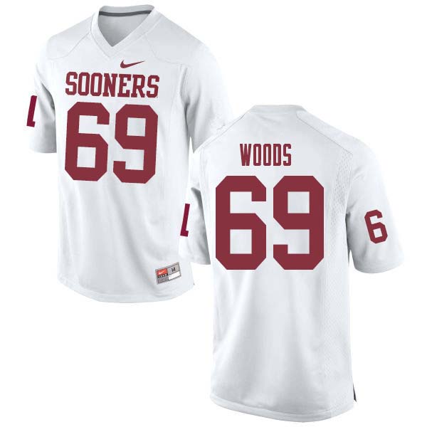 Men #69 Clayton Woods Oklahoma Sooners College Football Jerseys Sale-White